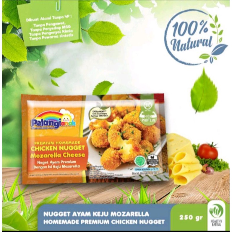 

Chicken Nugget Filling Mozzarella Non MSG & Pengawet Pelangi Healthy Frozenfood