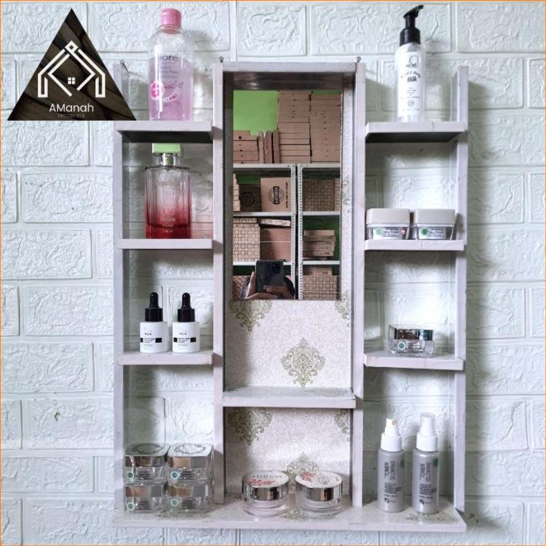 RAK KOSMETIK 2 TIANG MINIMALIS MODEL KUPU2 - RAK HIAS GANTUNG RAK KOSMETIK MINIMALIS TOLET TERLARISS