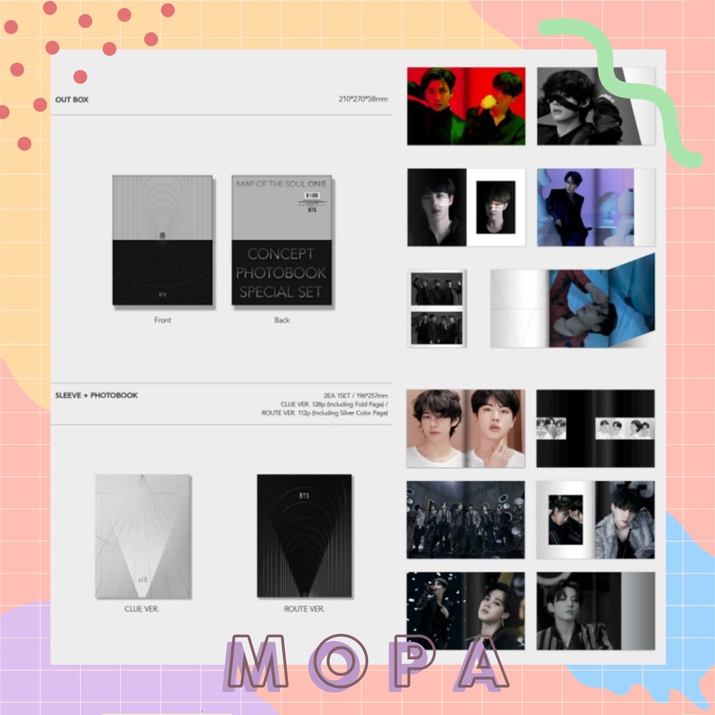 [READY] bts official sharing map of the soul mots one concept photobook special set route clue