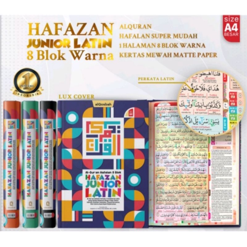Al quran Hafazan Junior A4 Latin Perkata 8 Blok