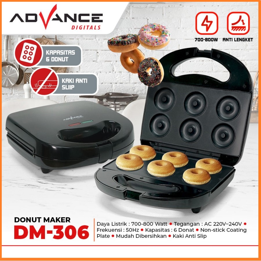 Advance Donut Maker DM-306 Alat Pembuat Cetakan Donat.100%ORIGINAL