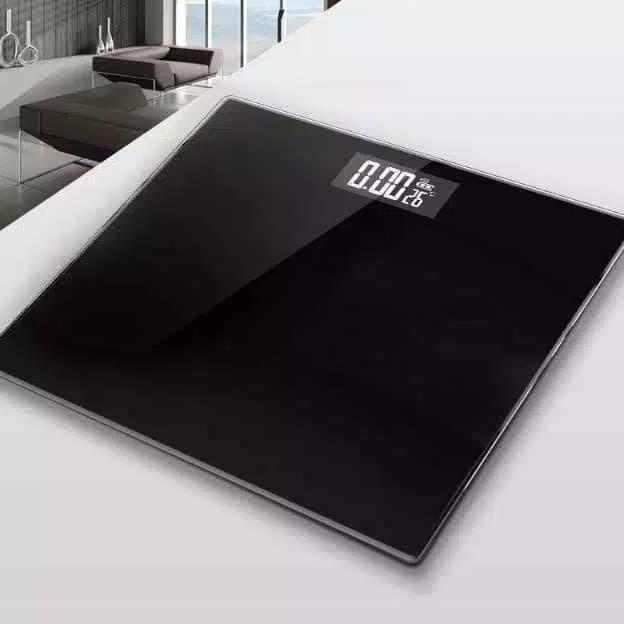 ( BISA COD ) Timbangan Badan Digital 180KG Hitam - Pengukur Berat Badan Digital - Hitam GRATIS