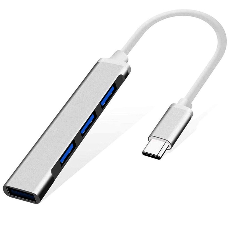 Hub Splitter 4 Port USB 3.0 Tipe-C Untuk HP Lenovo HUAWEI Xiaomi Macbook Samsung Pro 15 Air Pro