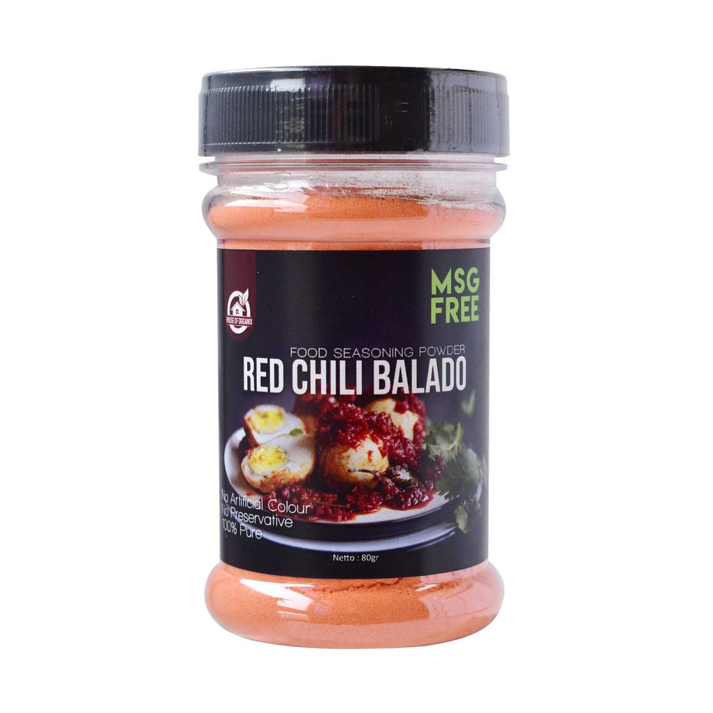 House Of Organix Red Chili Balado 80 Gr Food Seasoning Powder