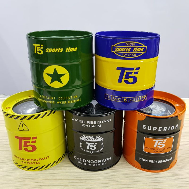 BOX JAM TANGAN ORIGINAL T5 BAHAN KALENG