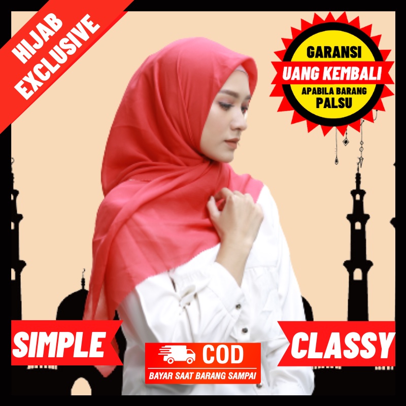 HIJAB SEGI EMPAT POLOS PREMIUM | JILBAB SEGI EMPAT | KERUDUNG SEGI EMPAT | HIJAB SEGI EMPAT ORI