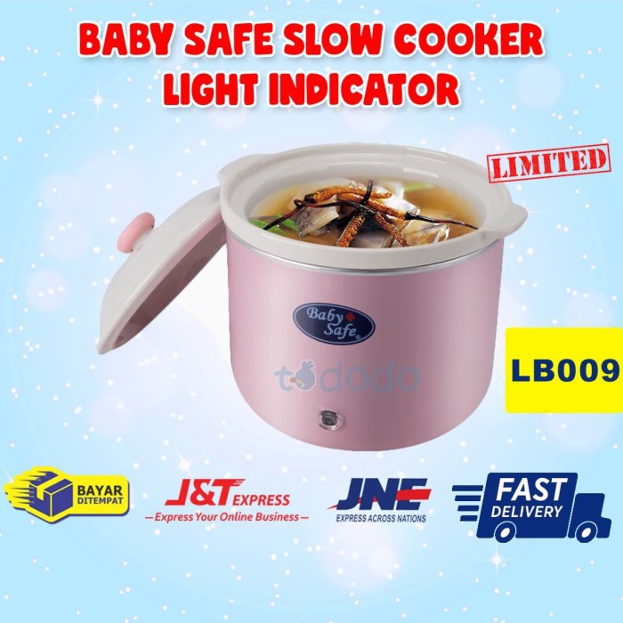 Baby Safe Slow Cooker Light Indicator LB009 - Alat Pengolah Makanan Bayi