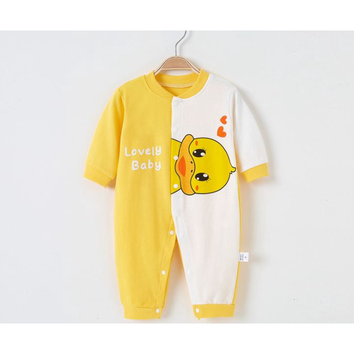 Baju Jumper Panjang Anak Bayi Baby Laki-laki perempuan New Born - 3 Tahun Karakter Lucu-Duck Yellow
