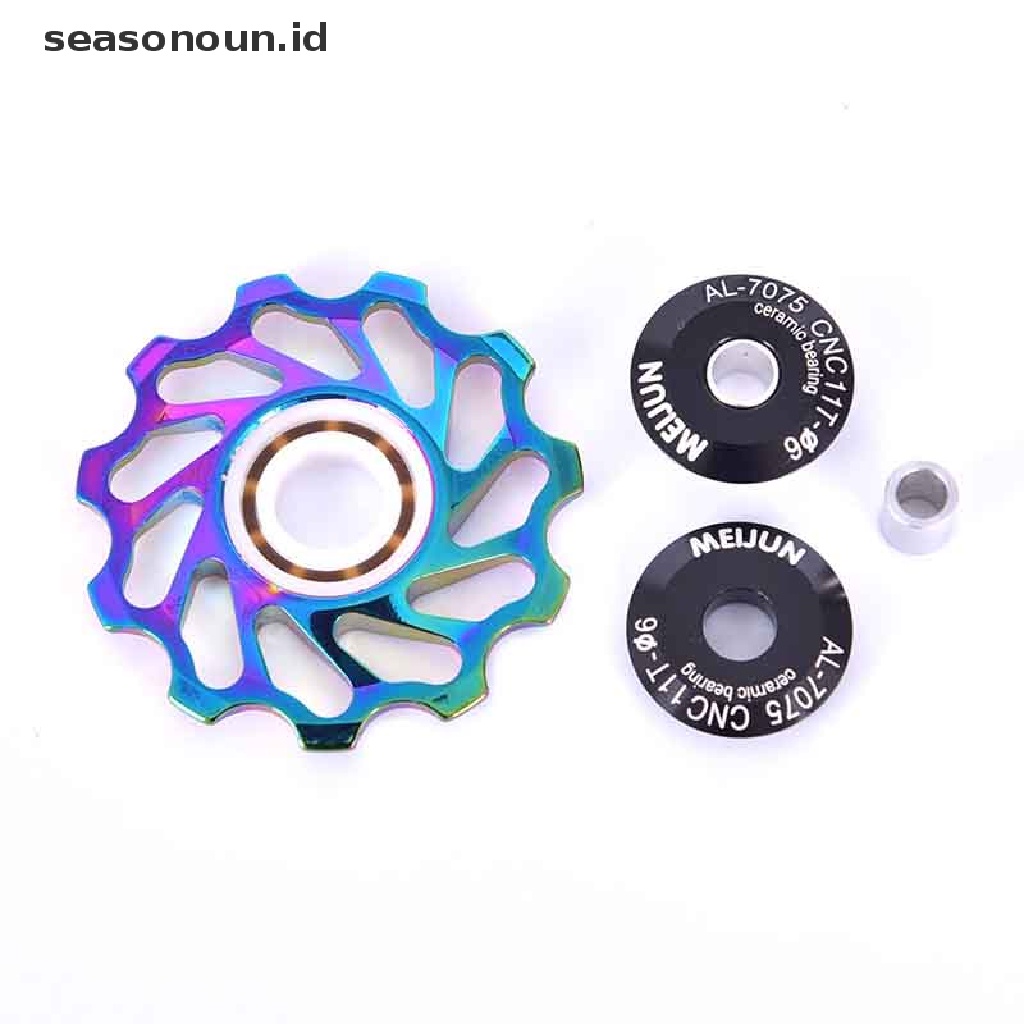 (seasonoun) Pulley Derailleur Belakang Sepeda 11T 13T Bahan Aluminum Alloy + Keramik