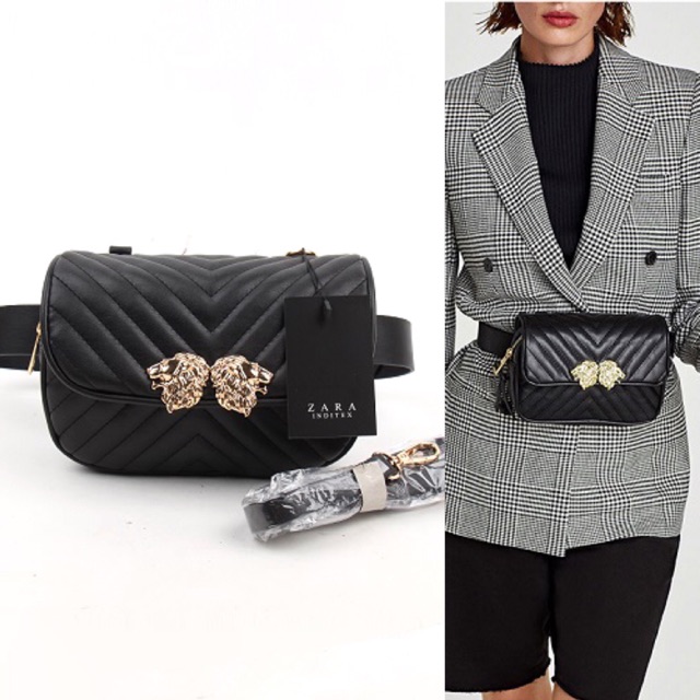 zara lion belt bag