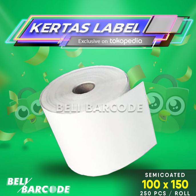 

(BISA COD) Semiocated Label Sticker 100x150mm 1 Line @250pcs CUCI GUDANG Kode 1477