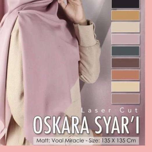 ✦ Dhia - Hijab Voal Segi Empat Oskara Syari / / Kerudung segi empat polos / Jilbab syari muslim ✮