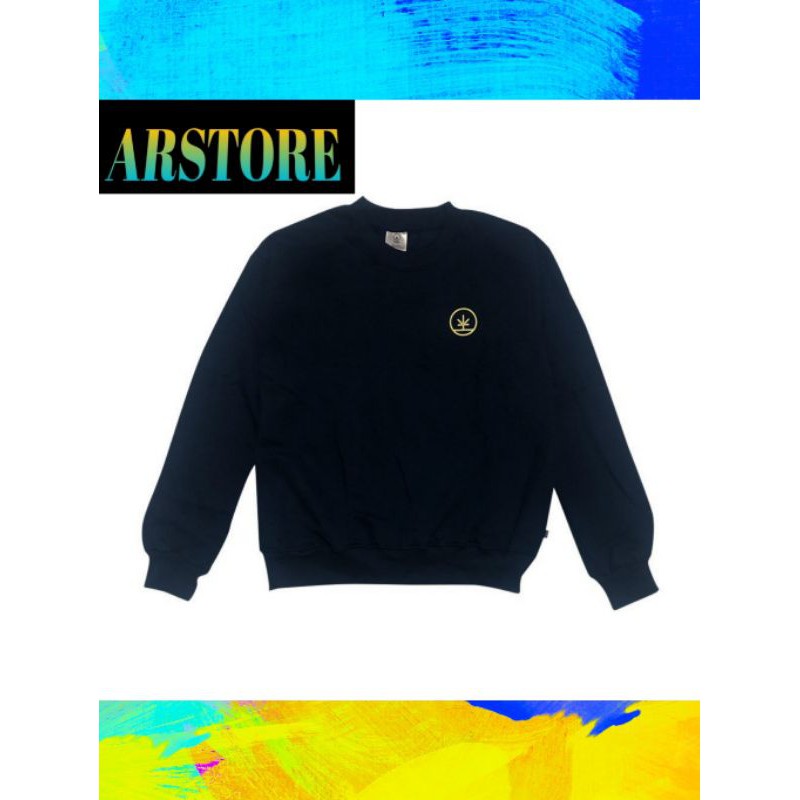 LGN ORIGINAL LOGO CREWNECK  HIJAU ARMY NEW FLEECE