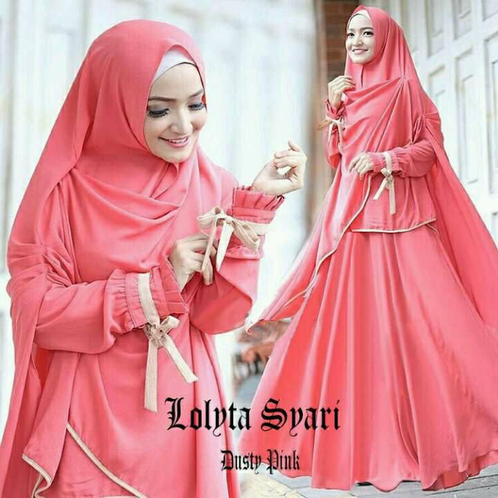 LOLYTA SYARI Baju Gamis Syari Muslimah Modern Pakaian Wanita Muslim Terbaru 2020 Gamis Syari Trendy