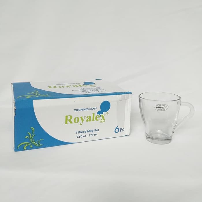 Royalex Gelas Capuccino / Kenya mug / gelas kopi 270 ml - 6 pcs DXK