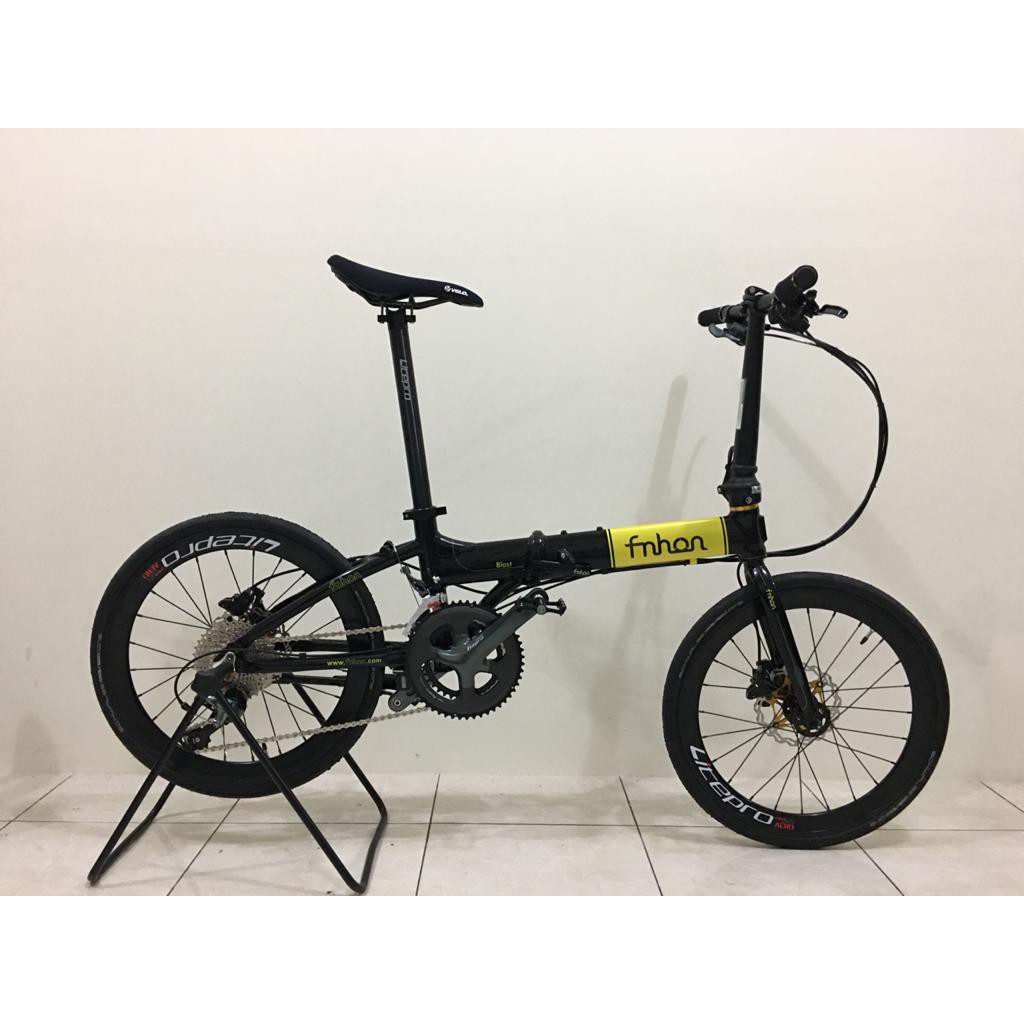 Fullbike Frame Fnhon Blast 2 Warna Hitam Kuning Glossy Groupset Shimano Tiagra 10 Speed Brakeset