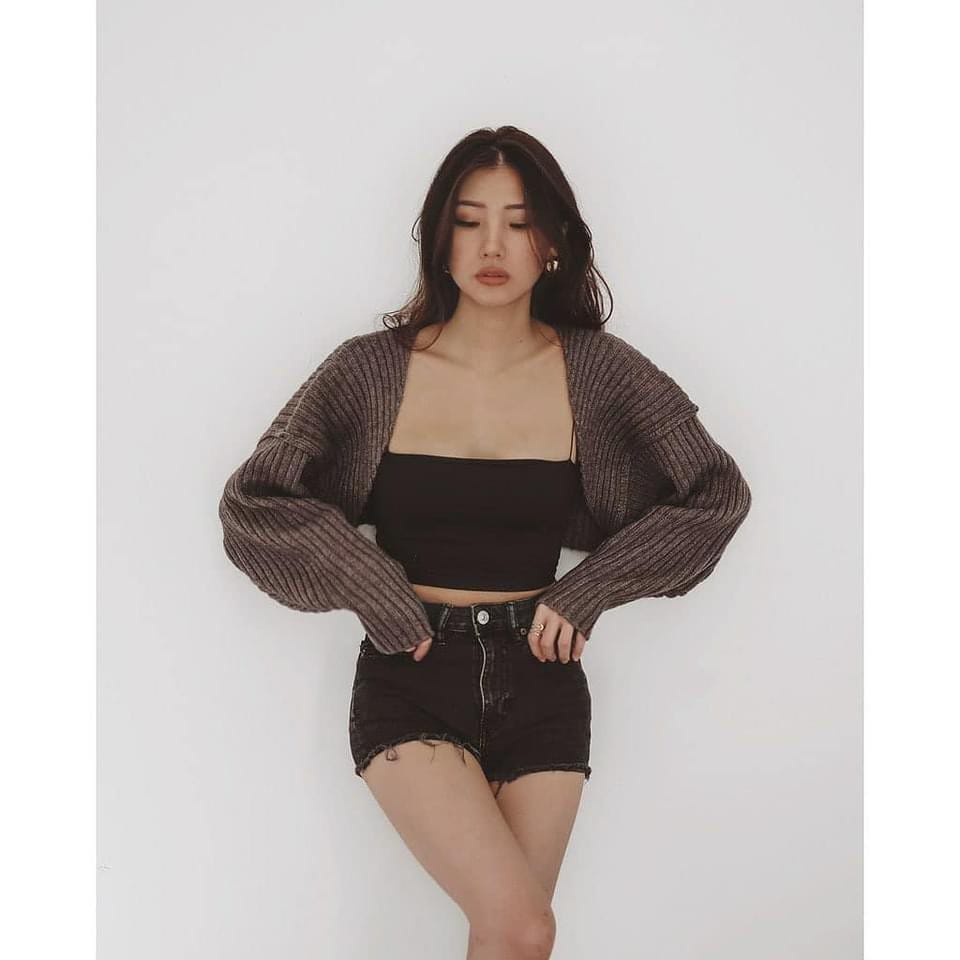 HOPYLOVY - Liam Oversize Crop Cardigan / Bolero / Outer Knit Premium / Crop Cardi Shavia