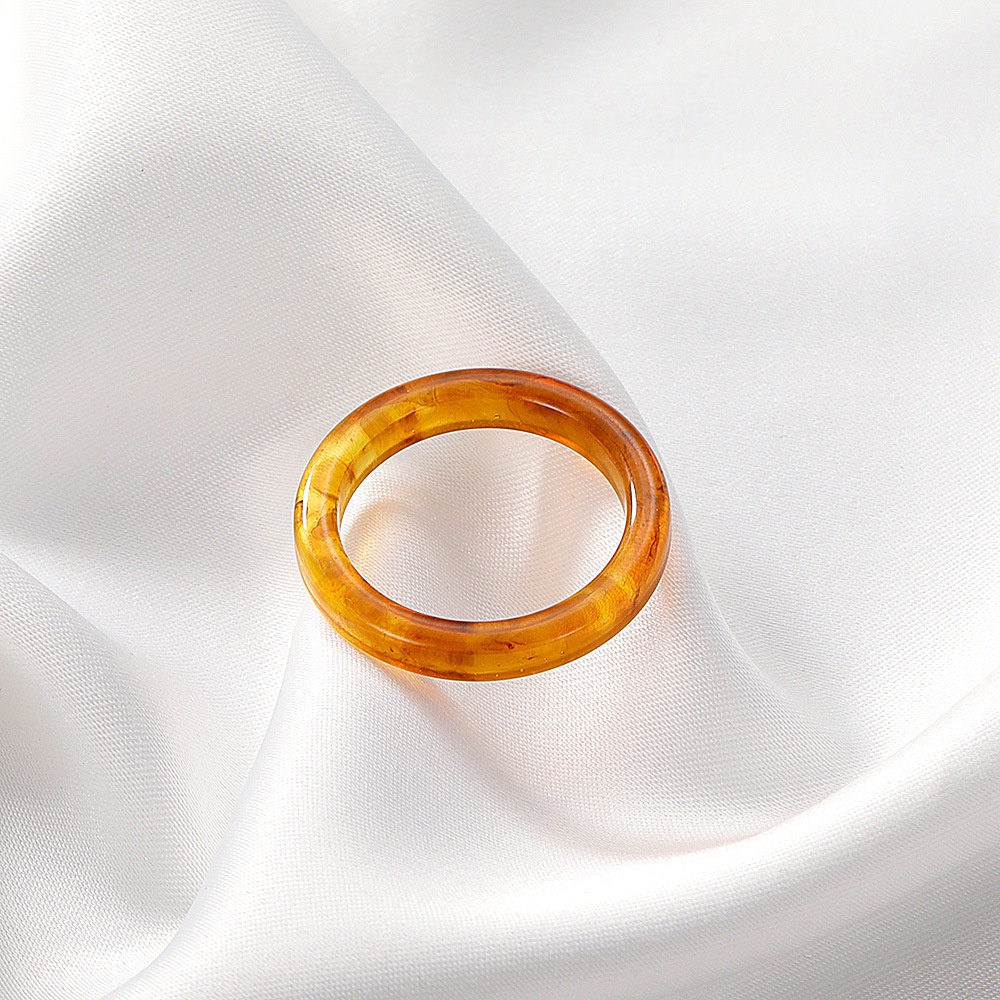 Korean Summer Simple Cold Style Unique Multicolor Geometric Resin Ring