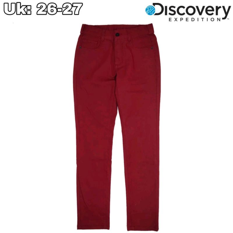 CG03 Celana Chinos Slim Fit Discovery Expedition Maroon Long Pants Outdoor Hiking Pendaki Gunung