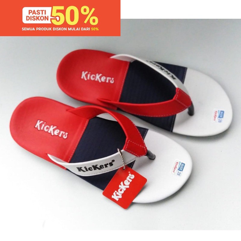 Sandal Jepit Pria Kekinian Kickers 3 Warna | Sandal Branded | Sandal Modis
