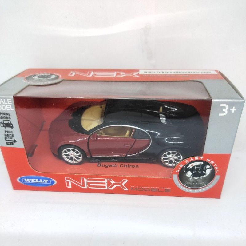 diecast miniatur mobil Bugatti Chiron mainan bahan besi