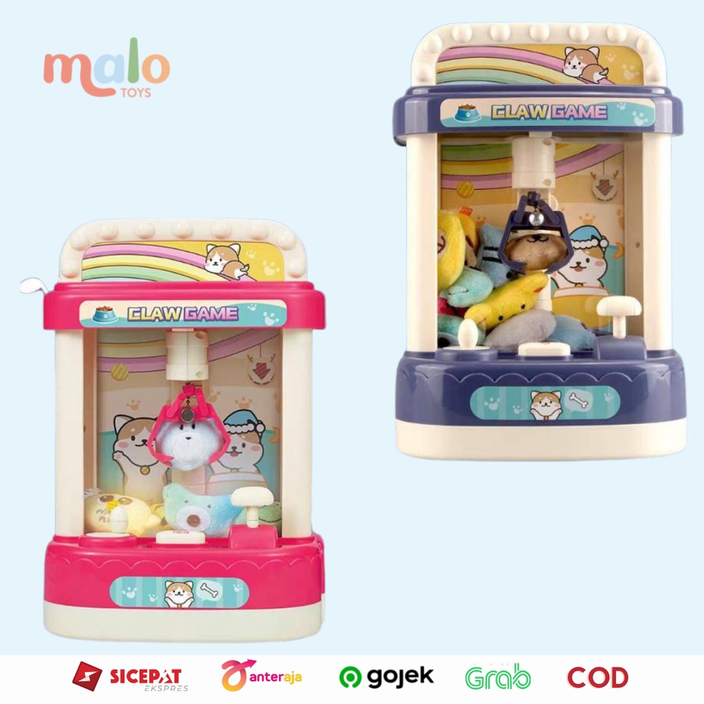Promo Malotoys - Claw Machine Mesin Tangkap Boneka Mini Dolls Mesin Capit Boneka Candy Grabber
