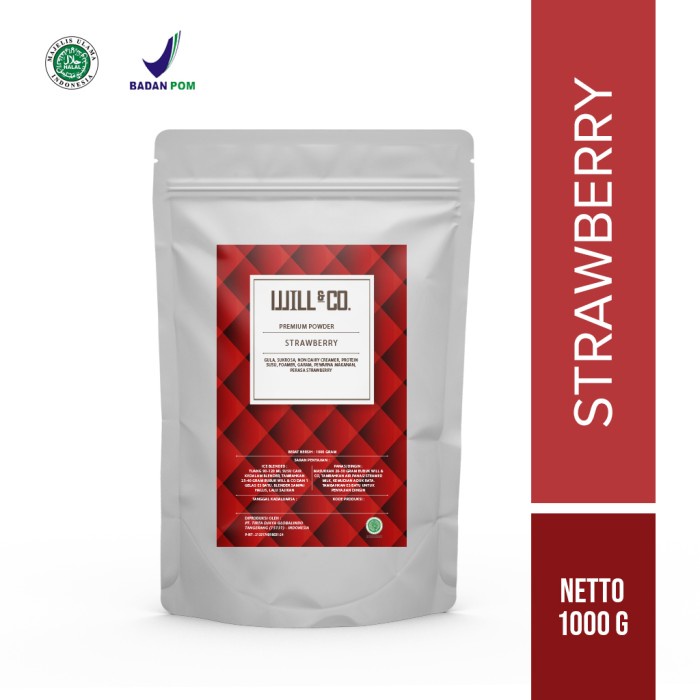 

WILL&CO PREMIUM POWDER RASA STRAWBERRY 1KG