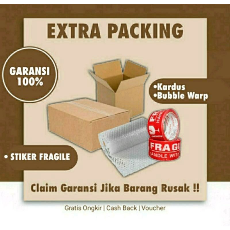 

extra packing tambahan lebih aman dan safety