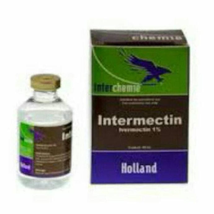 obat intermectin suntik koreng/ gatal/ kutu kelinci kucing anjing -Original