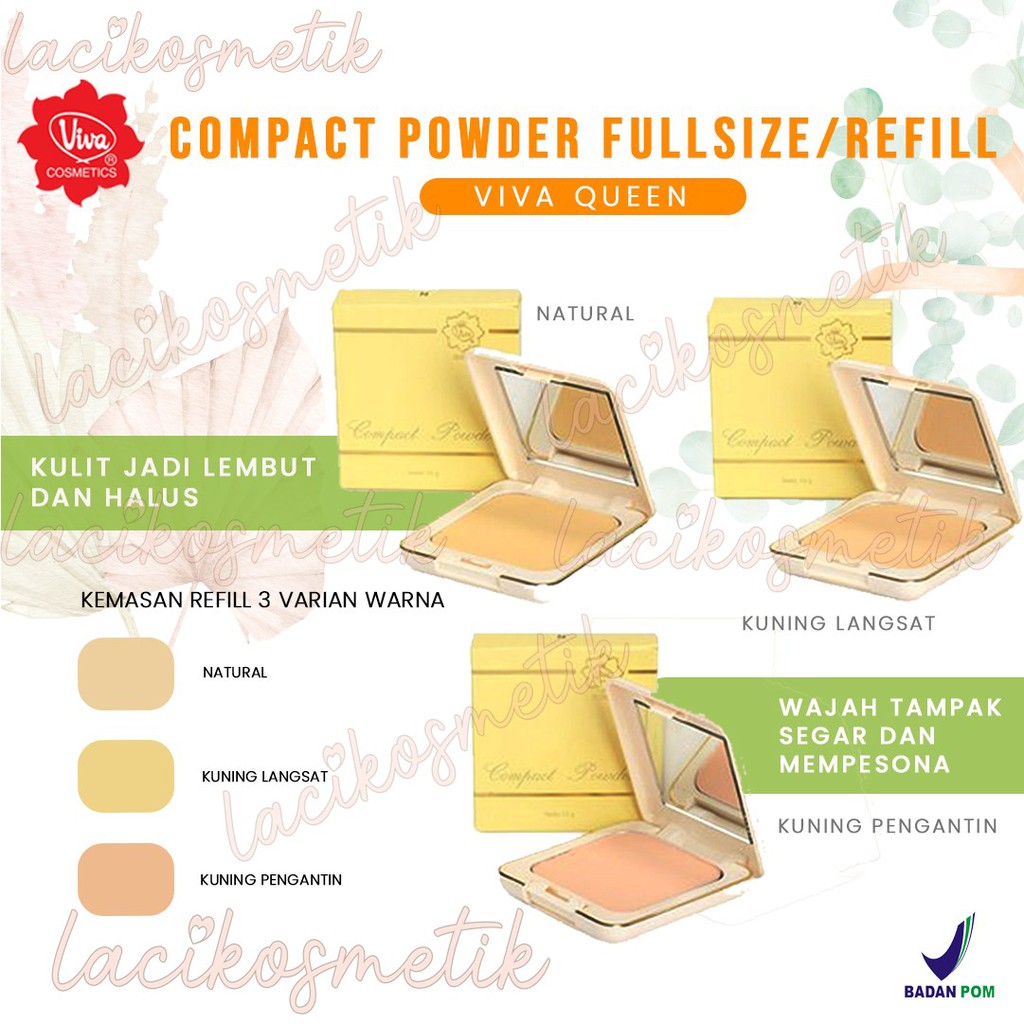 ✨LACIKOSME✨ VIVA QUEEN COMPACT POWDER | REFILL VIVA QUEEN COMPACT POWDER BPOM ORIGINAL