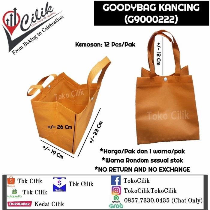 

✨ BISA COD ✨ goodybag+kancing+kemasan+tas+tote+bag+bungkus+belanja+shopping+kain