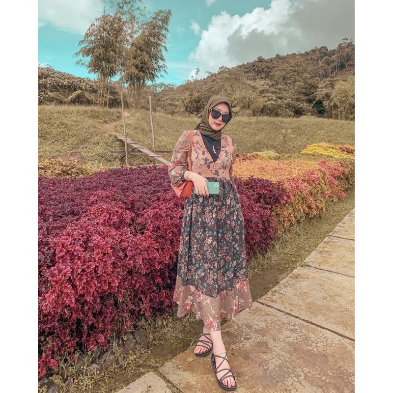 11160 Dress Maxi Brown Import 01-6