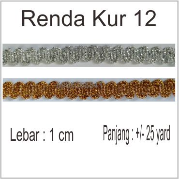 Renda Kur Emas Perak no 12