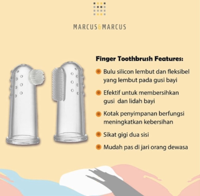 Marcus &amp; Marcus Finger Toothbrush &amp; Gum Massager Set - Sikat gigi bayi