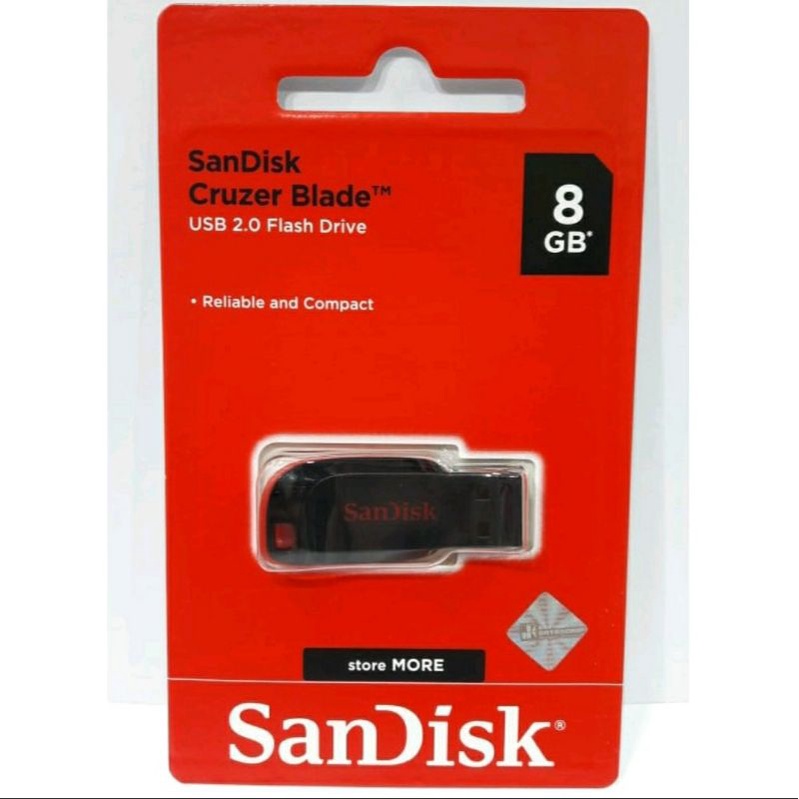 Sandisk Flashdisk 8GB Blade CZ50 - Sandisk Flash disk 8 GB - Sandisk USB drive 8GB USB 2.