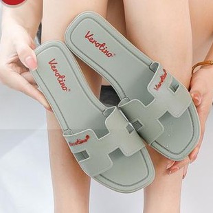 SANDAL JELLY WANITA SANDAL KARET PEREMPUAN TERBARU VEROTINO-Hijau