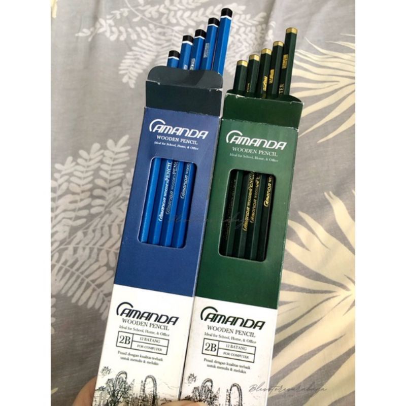 

12 pcs / 1 lusin / PENSIL 2B Murah / Pensil 2B / PENSIL UJIAN KOMPUTER - AMANDA