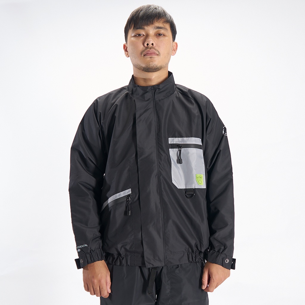 Junkiepromise Jaket Windbreaker Black Grey / Jaket techwear / Jaket Anti Air / Jaket Waterproof