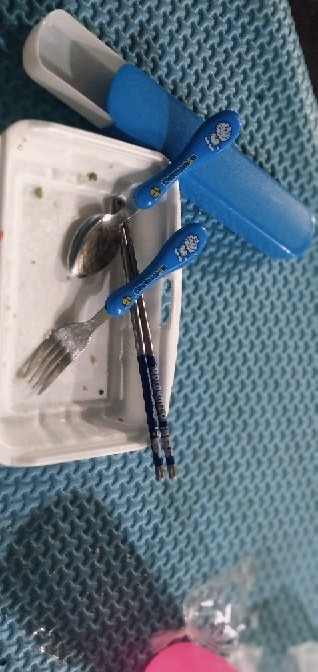 Set Sendok,  Garpu,  Sumpit Stainless Motif Doraemon