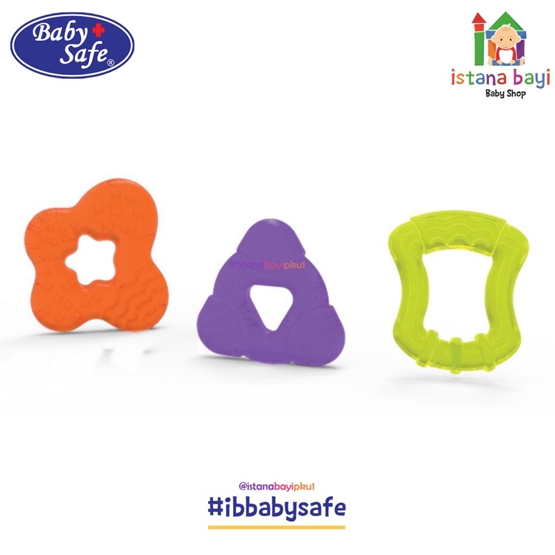 Baby Safe Multi Texture Teether Filled with Purified Water - Mainan Gigitan Bayi Isi 3 TT009