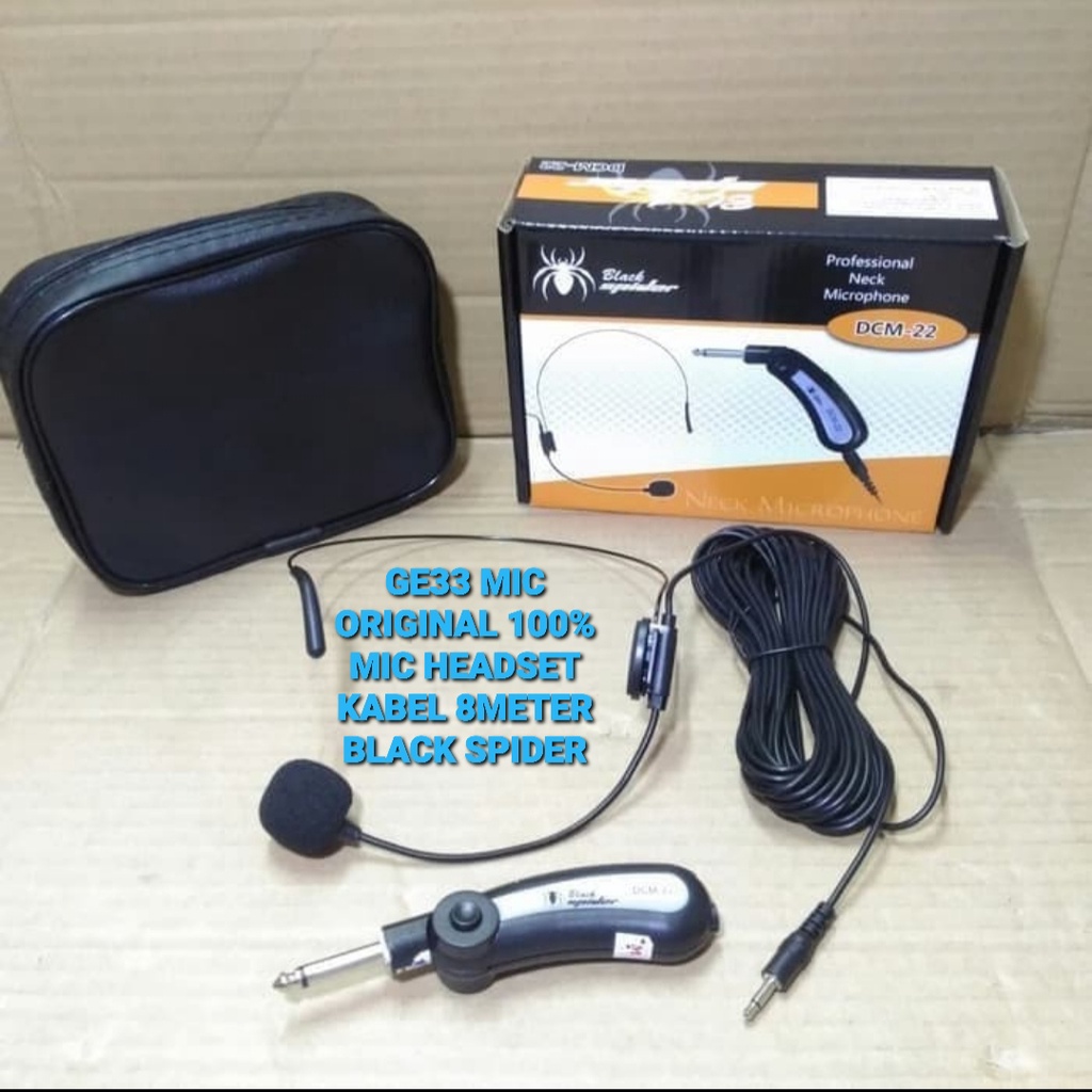 G27 ORIGINAL HF Mic headset lidi tie clip on bando kabel 8meter Microphone mik kabel panjang condens