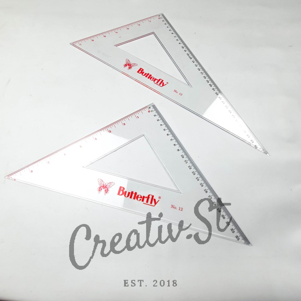 

Butterfly Penggaris Segitiga 34 Cm Bt-12 Triangle Ruler