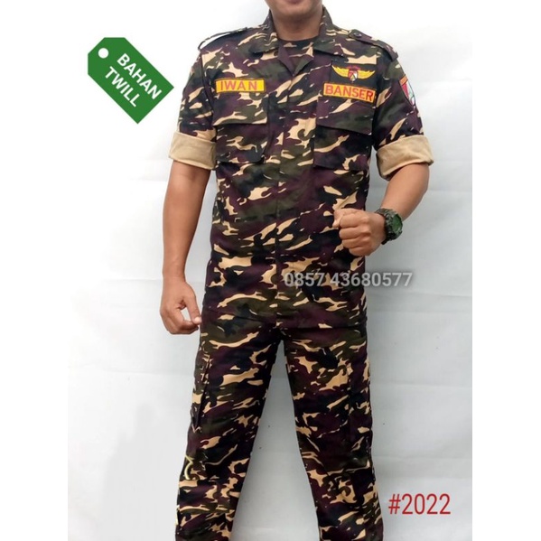 Seragam PDL Banser  Nasional Bahan katun Twill