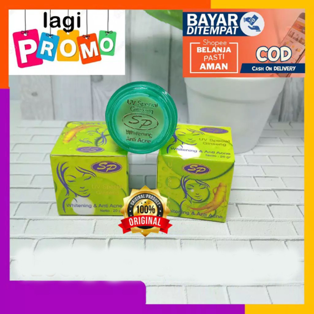 CREAM SP GINGSENG WHITENING ANTI ACNE ORIGINAL LUSINAN HOLO ASLI HOLO KUDA