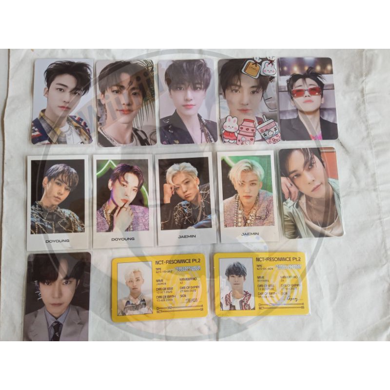 PHOTOCARD JAEMIN AGENT CAFE HOT SAUCE IC ID CARD DEPARTURE POLA MAKE A WISH DOYOUNG STIKER CARD WALL