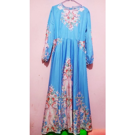 Dress Gamis Biru Muda XOXO