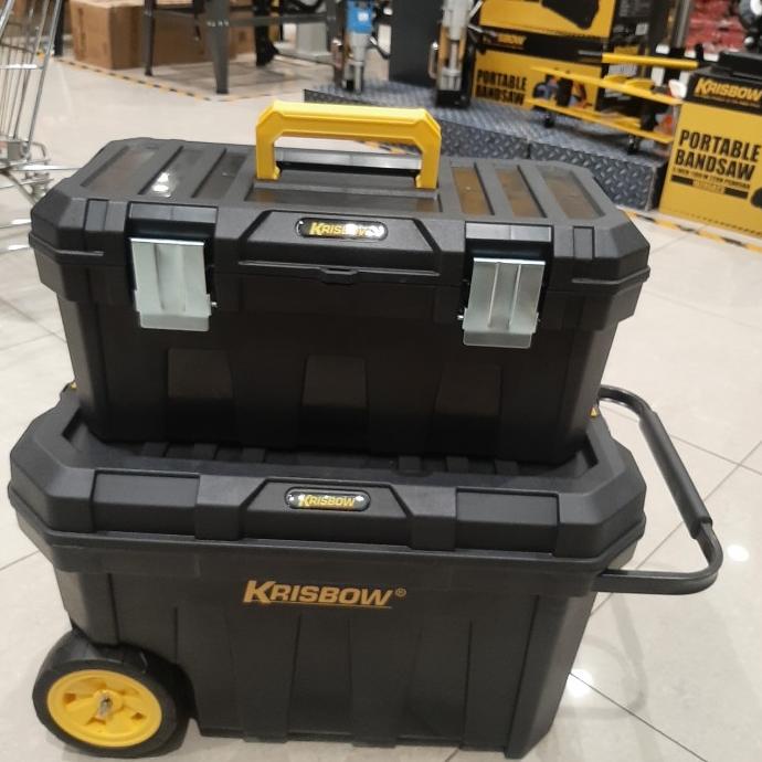 Kotak Perkakas Roller Tool Box 2 in 1 Black and Yellow Krisbow 1020794 ---Terbaru---