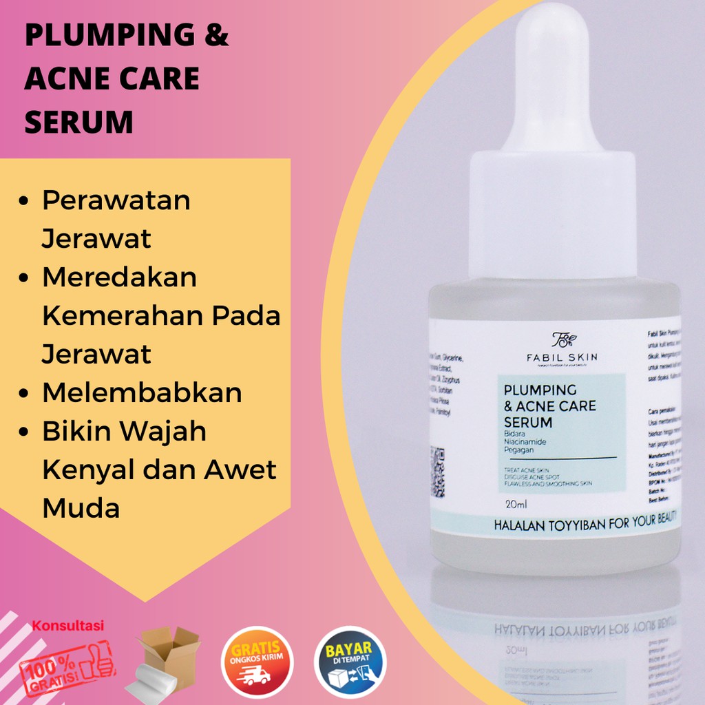 Serum Jerawat Bopeng Bekas Jerawat Pria Wanita Fabil Pumpling