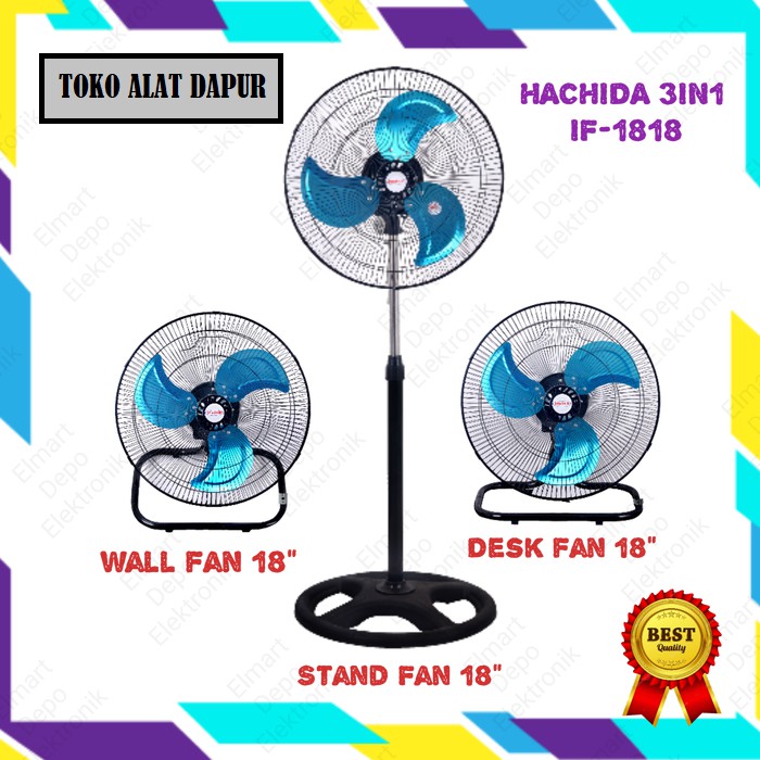 Kipas Angin Tornado besi 3IN1 18" HACHIDA IF 1818 / IF1818