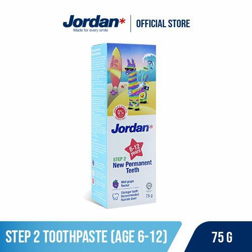 Jordan Kids Toothpaste Step 2 (75g) - Pasta Gigi